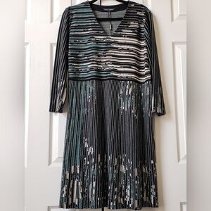 Ming Wang Jacquard Sweater Dress | Size L | NWT